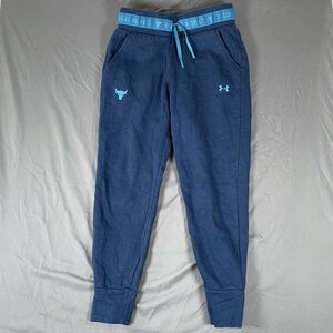 Project Rock Sweatpants Men's XS Navy Blue Activewear Under Armour Gym Training
